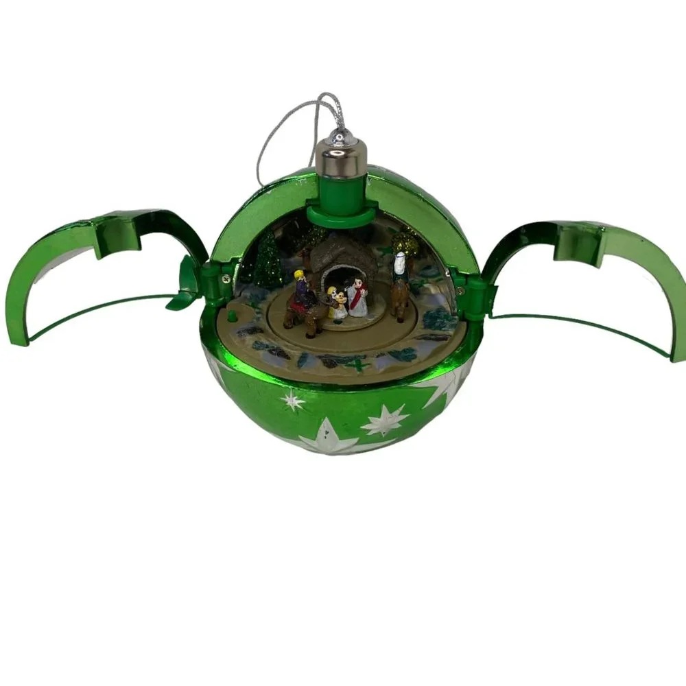 Mr. Christmas musical motion nativity ornament wind up diorama 3.5